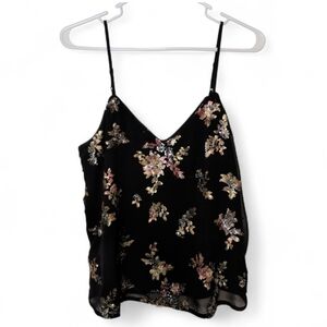 Banana Republic Black Floral Camisole